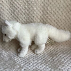 WWF Bon Ton Toys Plush White Artic Fox Wolf Stuffed Animal Toy
